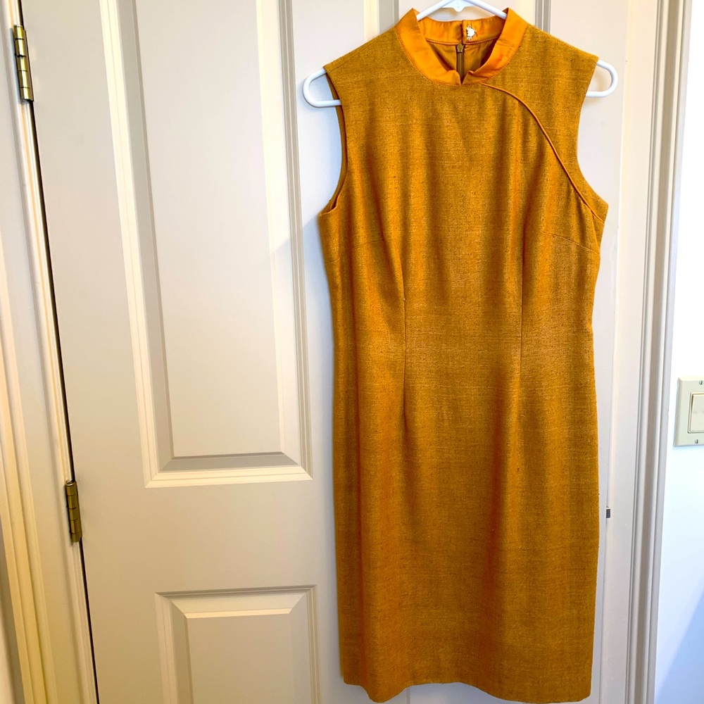 J McLAUGHLIN LINEN fitted sheath dress size 6